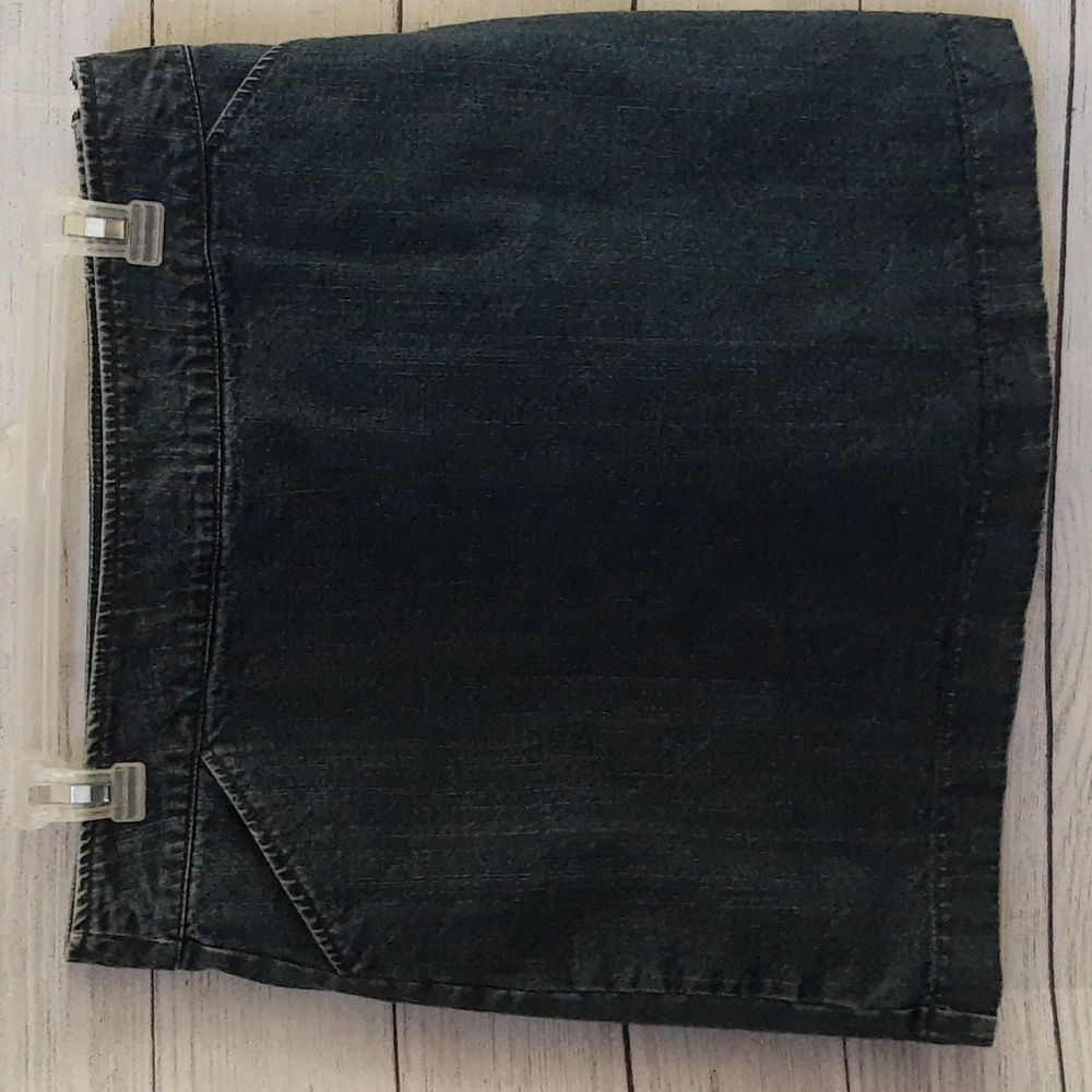 Women's Geoffrey Beene Sport Denim Mini Skirt 100% COTTON, Y2K Blokette, Dk Blue